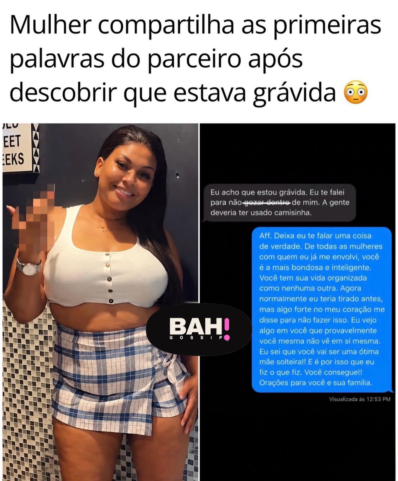 HOMEM DIZ QUE MULHER SERIA UMA “ÓTIMA MÃE SOLTEIRA” APÓS ELA CONTAR QUE ESTARIA GRÁVIDA