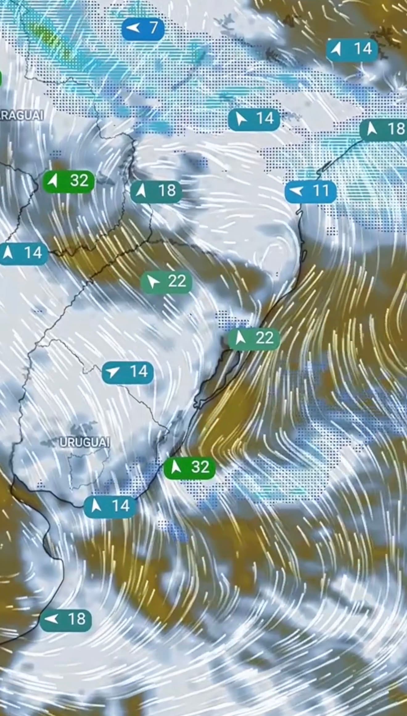 ALERTA METEOROLÓGICO: CHUVA INTENSA E FORTE QUEDA NAS TEMPERATURAS SÃO PREVISTAS PARA O SUL DO BRASIL