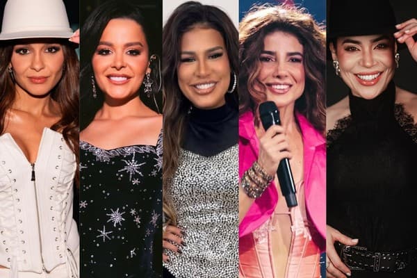 Colagem com as imagens das cantoras
