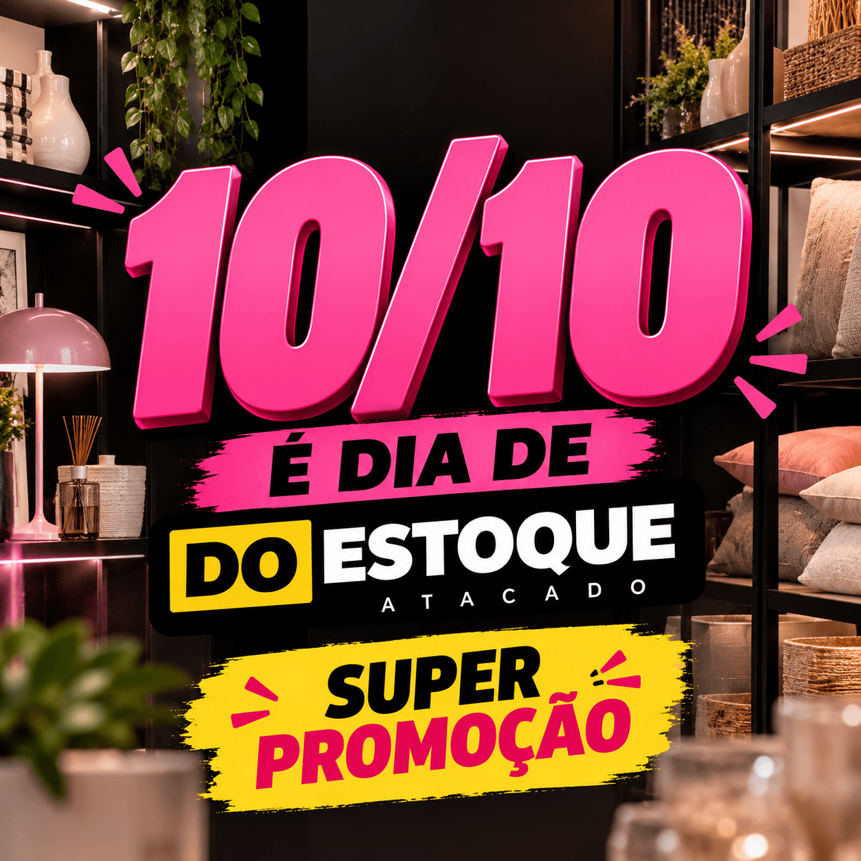 10/10 NA DO ESTOQUE: SUPER PROMOÇÃO PROMETE PREÇOS AINDA MENORES